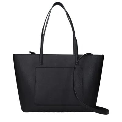 Tory Burch Logo-detail Tote Bag In Black