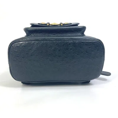 Pre-owned Versace Black Leather Backpack ()