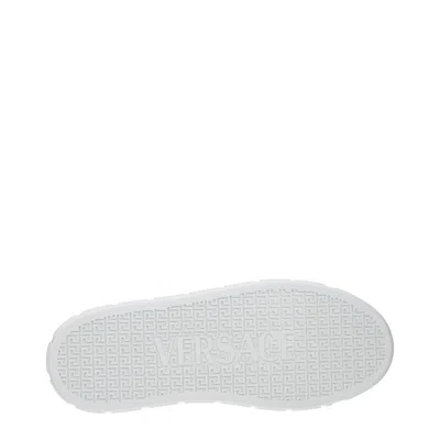 Versace Leopard-print Heel Sneaker In White