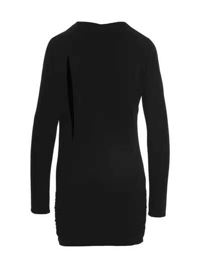 Versace Black Stretch Viscose Mini Dress In Black