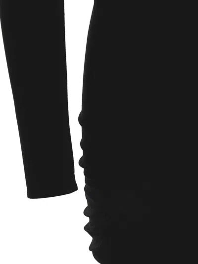 Versace Black Stretch Viscose Mini Dress In Black