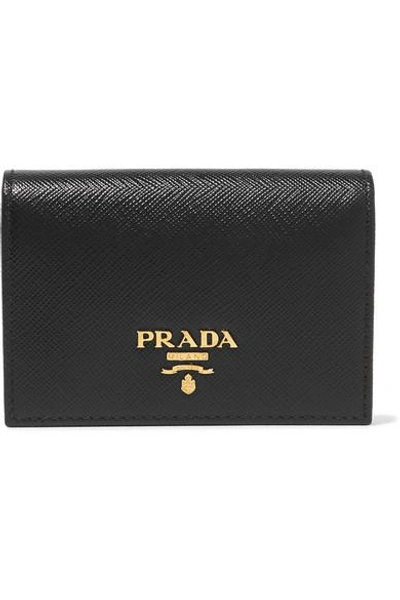Prada Textured-leather Cardholder In Eero | ModeSens