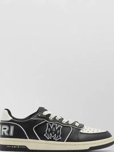 Amiri Newport Sneakers Perforated Toe Rubber Sole In Black