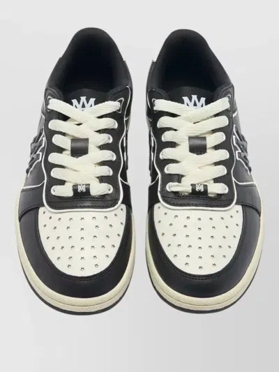 Amiri Newport Sneakers Perforated Toe Rubber Sole In Black