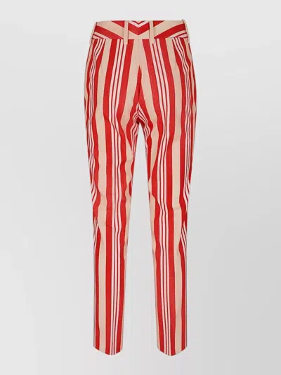 Ermanno Scervino Regular Pants Belt Loops Striped Pattern Pockets In Multi