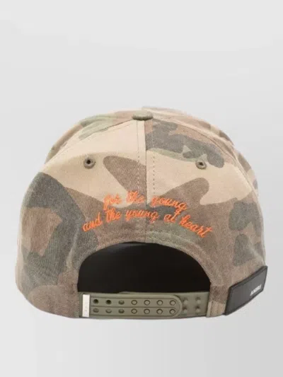 Amiri Camo Pattern Hat Adjustable Back Strap In Brown