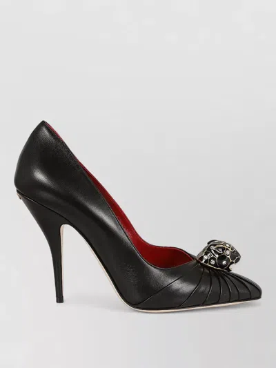 Valentino Garavani Panthea Goatskin Pumps 105mm Woman Black In Black