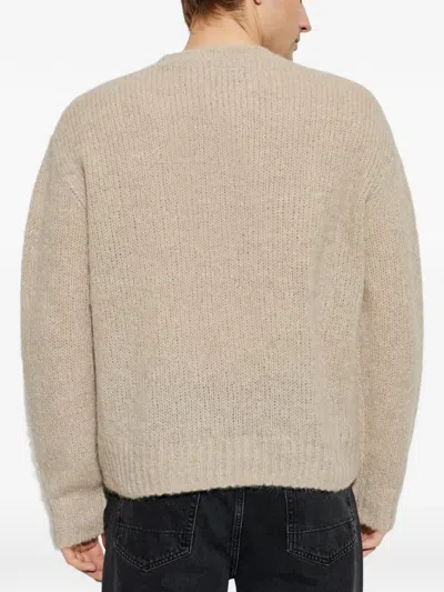 Allsaints Broken-heart Sweater In Brown