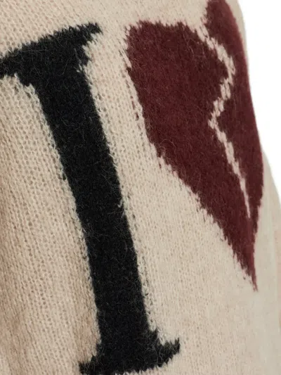 Allsaints Broken-heart Sweater In Brown