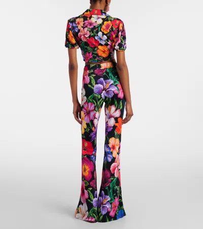 Dolce & Gabbana Floral Flared Pants In Multi