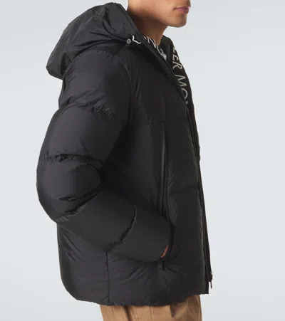 Moncler Montcla Water Repellent Short Hooded Down Jacket In Black