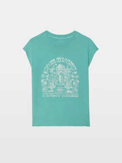 Zadig & Voltaire Womens Borneo Cloe Graphic-print Cotton T-shirt In Multi