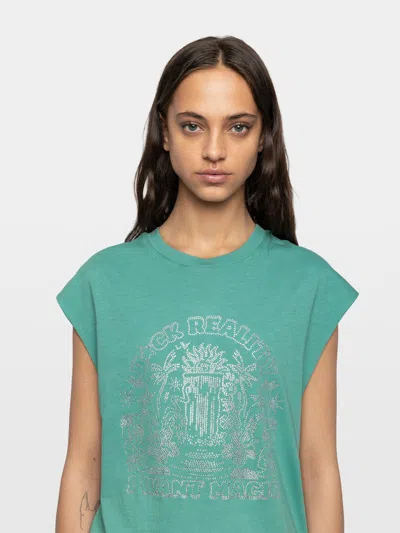 Zadig & Voltaire Womens Borneo Cloe Graphic-print Cotton T-shirt In Multi