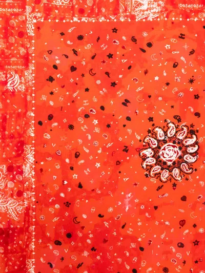 Zadig & Voltaire Womens Passion Blondie Bandana-print Silk Scarf In Red