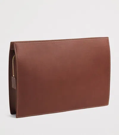 Eleventy Hand-held Pouch In Brown