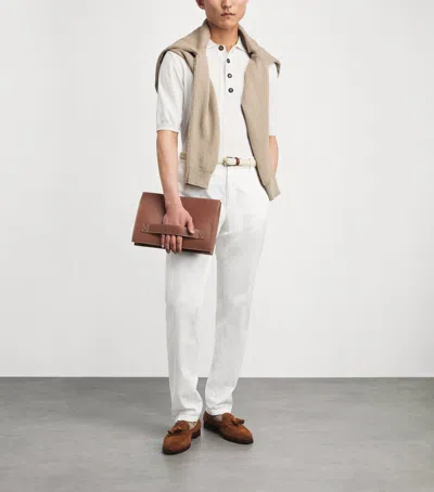 Eleventy Hand-held Pouch In Brown