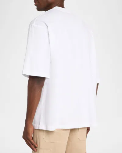 Marni Cotton T-shirt With Flocked Animal Alphabet Logo In Multi