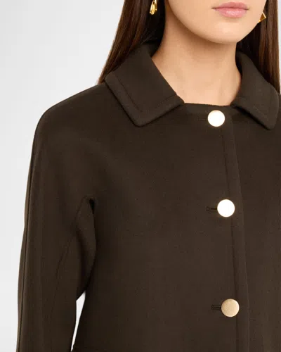Max Mara Single-breasted Wool Jacket In Green