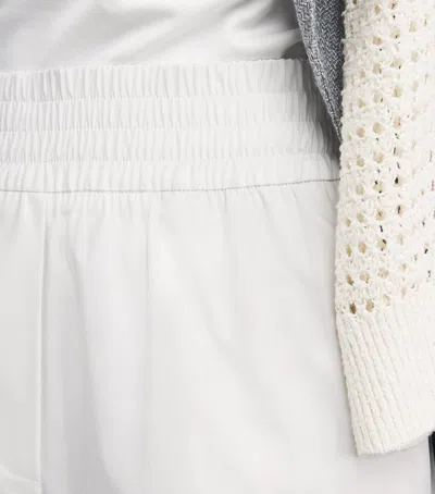 Eleventy Elasticated Straight Trousers In White