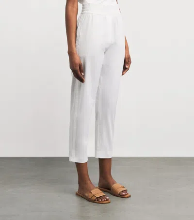 Eleventy Elasticated Straight Trousers In White