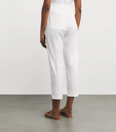 Eleventy Elasticated Straight Trousers In White