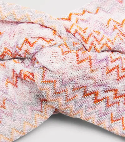 Missoni Knot-front Zigzag Headband In Multi