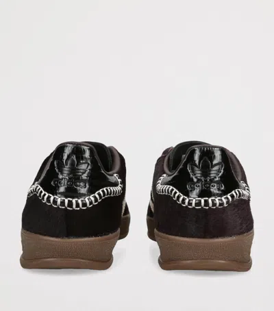 Adidas Originals Adidas By Wales Bonner Gazelle Pony Sneakers In Burgundy