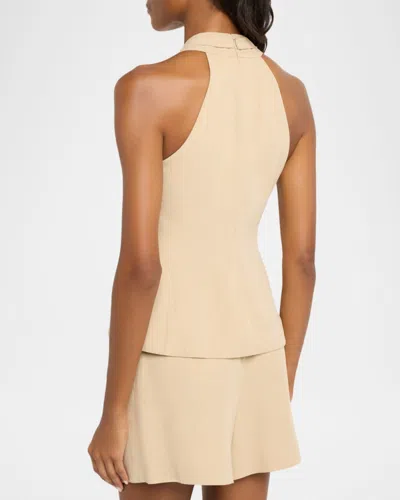 Veronica Beard Pacey Halter Vest In Brown