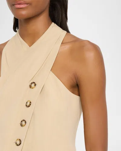Veronica Beard Pacey Halter Vest In Brown