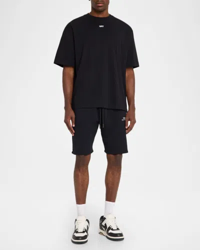 Off-white Drawstring Printed Shorts In Multi