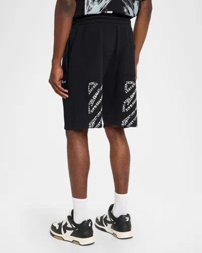 Off-white Drawstring Printed Shorts In Multi