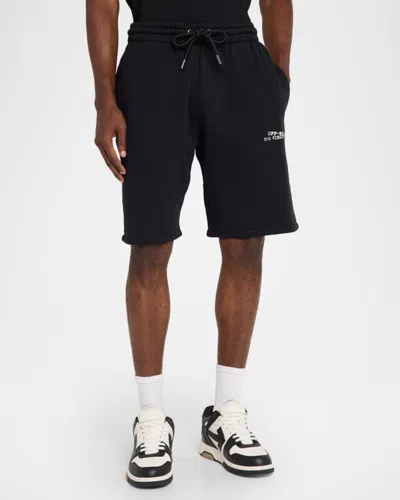 Off-white Drawstring Printed Shorts In Multi