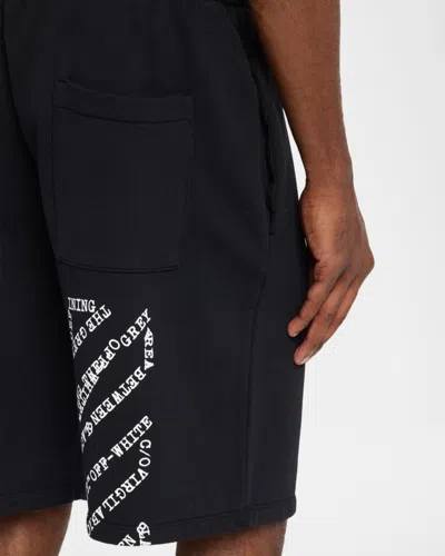 Off-white Drawstring Printed Shorts In Multi