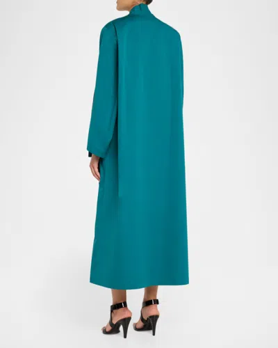 Alaïa Asymmetric High-low Open Jacket In Blue
