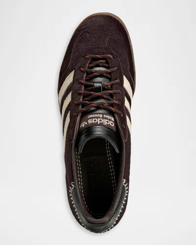 Adidas Originals Adidas By Wales Bonner Gazelle Pony Sneakers In Burgundy