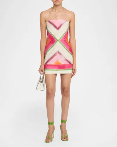 Jbq Sofia Strapless Mini Dress In Multi