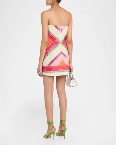 Jbq Sofia Strapless Mini Dress In Multi