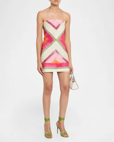 Jbq Sofia Strapless Mini Dress In Multi