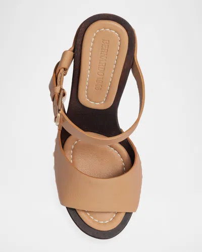 Bernardo 115mm Luxor Leather Platform Clogs In Neutral