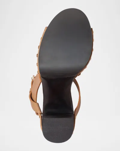 Bernardo 115mm Luxor Leather Platform Clogs In Neutral