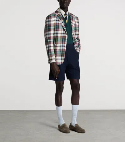 Dunhill Madras Check Blazer In Multi
