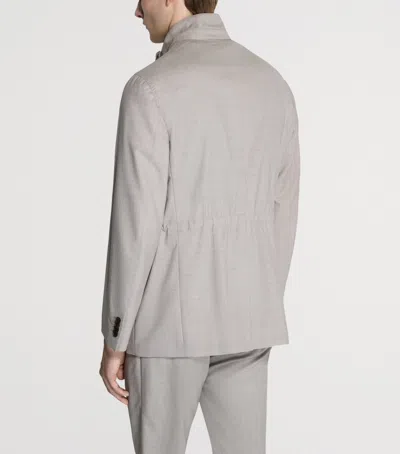 Dunhill Wool Single-breasted Jacket In Gray