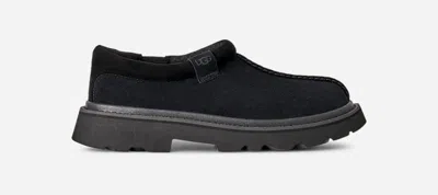 Ugg Lace-up Chunky Sole Round Toe Suede Finish In Black