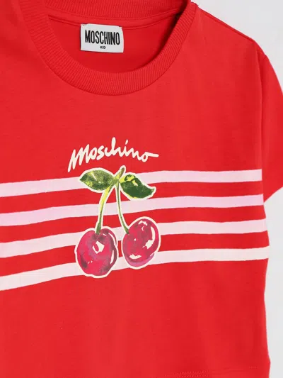 Moschino Cherry-print T-shirt In Red