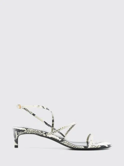 Khaite Strappy Python-embossed Kitten Sandals In Multi