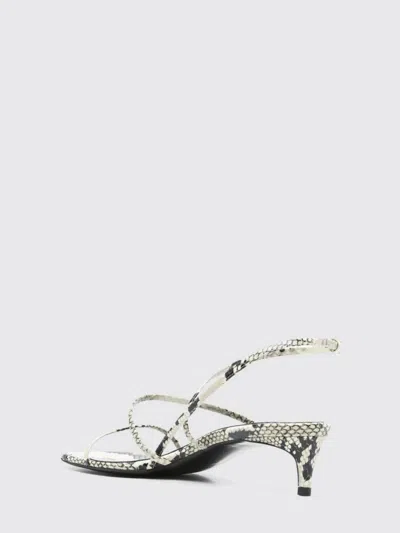 Khaite Strappy Python-embossed Kitten Sandals In Multi