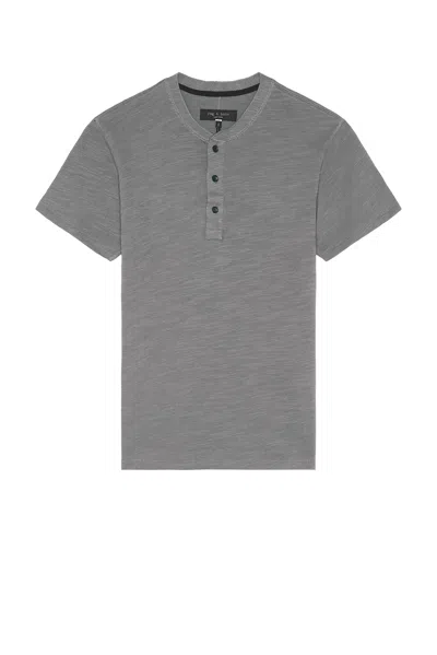 Rag & Bone Classic Flame Henley In Gray