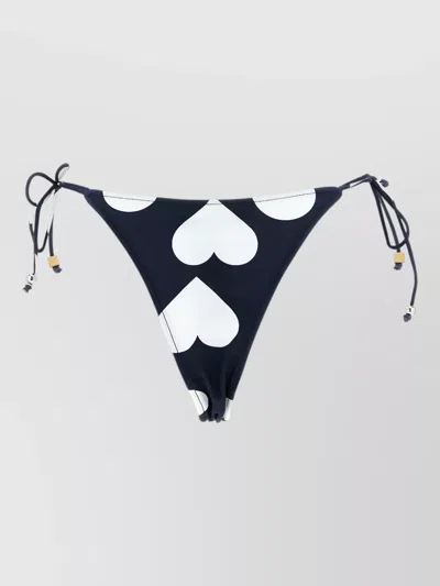 Jacquemus Triangle Bikini Briefs Tie Side Heart Pattern In Multi