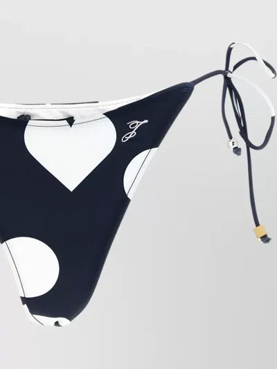 Jacquemus Triangle Bikini Briefs Tie Side Heart Pattern In Multi