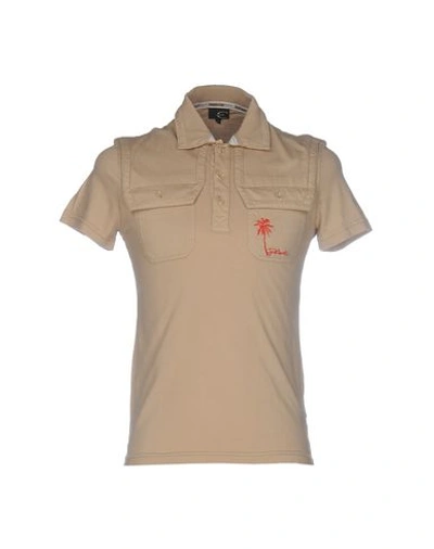 Just Cavalli Polo Shirts In Sand